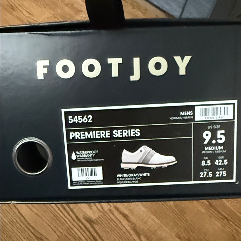 FootJoy Premiere Series Men’s Golf Shoes - White and Gray New in Box